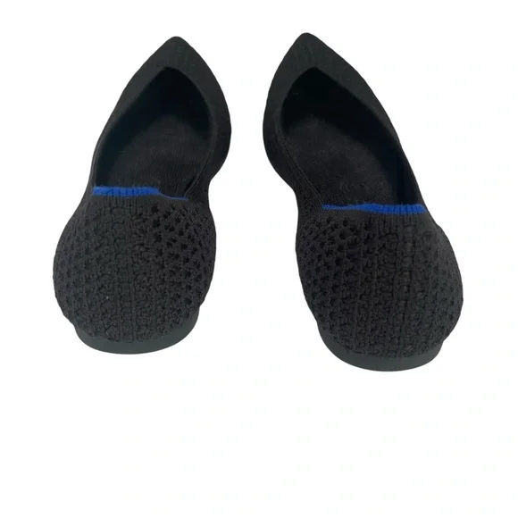 Rothy's Black Flats Elegant Minimalist Design - Picture 4 of 9